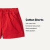 Amazon Essentials x Sofia Grainge Unisex Babies, Toddlers and Kids’ Pull-on Cotton Twill Shorts(Washed Red)
