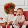 Amazon Essentials x Sofia Grainge Unisex Babies’ Velour Overall and Long Sleeve Bodysuit Set(Blush/Hearts)
