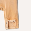 Amazon Essentials x Sofia Grainge Unisex Babies’ Velour Overall and Long Sleeve Bodysuit Set(Light Camel/Stripe)