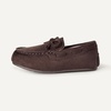 Amazon Essentials x Sofia Grainge Unisex Toddlers’ Faux Suede Loafer Flat Shoes with Memory Foam, Flexible Slip-On Design(Brown)