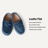 Amazon Essentials x Sofia Grainge Unisex Toddlers’ Faux Suede Loafer Flat Shoes with Memory Foam, Flexible Slip-On Design(Navy)