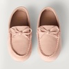 Amazon Essentials x Sofia Grainge Unisex Toddlers’ Faux Suede Loafer Flat Shoes with Memory Foam, Flexible Slip-On Design(Pink)