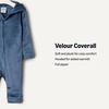 Amazon Essentials x Sofia Grainge Unisex Toddlers’ Velour Hooded Coverall(Dark Navy)