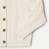 Amazon Essentials x Sofia Grainge Unisex Toddlers and Babies’ Cable Knit Cotton Fisherman Cardigan Sweater(Ivory)