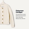Amazon Essentials x Sofia Grainge Unisex Toddlers and Babies’ Cable Knit Cotton Fisherman Cardigan Sweater(Ivory)