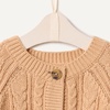 Amazon Essentials x Sofia Grainge Unisex Toddlers and Babies’ Cable Knit Cotton Fisherman Cardigan Sweater(Light Camel)