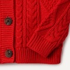 Amazon Essentials x Sofia Grainge Unisex Toddlers and Babies’ Cable Knit Cotton Fisherman Cardigan Sweater(Red)