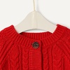 Amazon Essentials x Sofia Grainge Unisex Toddlers and Babies’ Cable Knit Cotton Fisherman Cardigan Sweater(Red)