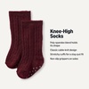 Amazon Essentials x Sofia Grainge Unisex Toddlers and Babies’ Cable-Knit Knee-High Socks, 6 Pairs(Burgundy/Pink/Tan)