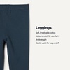 Amazon Essentials x Sofia Grainge Unisex Toddlers and Babies’ Cotton Breathable Ankle Length Legging, Pack of 3(Dark Navy/Ivory/Light Blue)