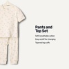 Amazon Essentials x Sofia Grainge Unisex Toddlers and Babies’ Cotton Knit Short Sleeve Shirt & Pants Set(Ivory Little Bunnies)