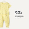 Amazon Essentials x Sofia Grainge Unisex Toddlers and Babies’ Cotton Knit Short Sleeve Shirt & Pants Set(Light Yellow Ice Cream)