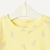 Amazon Essentials x Sofia Grainge Unisex Toddlers and Babies’ Cotton Knit Short Sleeve Shirt & Pants Set(Light Yellow Ice Cream)