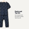 Amazon Essentials x Sofia Grainge Unisex Toddlers and Babies’ Cotton Knit Short Sleeve Shirt & Pants Set(Navy Little Bunnies)