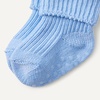 Amazon Essentials x Sofia Grainge Unisex Toddlers and Babies’ Knitted Turn Cuff Socks(Heather Grey/Light Blue/Navy)