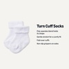 Amazon Essentials x Sofia Grainge Unisex Toddlers and Babies’ Knitted Turn Cuff Socks(White)