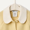 Amazon Essentials x Sofia Grainge Unisex Toddlers and Babies’ Peter Pan Collar Sweater Jacket, Soft Cotton Knit with Stretch(Butter Yellow)