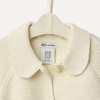 Amazon Essentials x Sofia Grainge Unisex Toddlers and Babies’ Peter Pan Collar Sweater Jacket, Soft Cotton Knit with Stretch(Ivory)