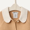 Amazon Essentials x Sofia Grainge Unisex Toddlers and Babies’ Peter Pan Collar Sweater Jacket, Soft Cotton Knit with Stretch(Light Camel)