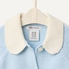 Amazon Essentials x Sofia Grainge Unisex Toddlers and Babies’ Peter Pan Collar Sweater Jacket, Soft Cotton Knit with Stretch(Pale Blue)