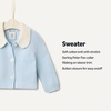 Amazon Essentials x Sofia Grainge Unisex Toddlers and Babies’ Peter Pan Collar Sweater Jacket, Soft Cotton Knit with Stretch(Pale Blue)