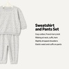 Amazon Essentials x Sofia Grainge Unisex Toddlers and Babies’ Sweatshirt & Sweatpant Set(Dove Grey Sheep)