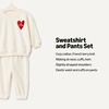 Amazon Essentials x Sofia Grainge Unisex Toddlers and Babies’ Sweatshirt & Sweatpant Set(Hearts/Valentine)