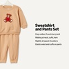 Amazon Essentials x Sofia Grainge Unisex Toddlers and Babies’ Sweatshirt & Sweatpant Set(Light Camel Big Bear Heart)