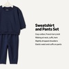 Amazon Essentials x Sofia Grainge Unisex Toddlers and Babies’ Sweatshirt & Sweatpant Set(Navy)