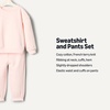 Amazon Essentials x Sofia Grainge Unisex Toddlers and Babies’ Sweatshirt & Sweatpant Set(Pale Pink)
