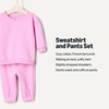 Amazon Essentials x Sofia Grainge Unisex Toddlers and Babies’ Sweatshirt & Sweatpant Set(Pink)