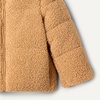 Amazon Essentials x Sofia Grainge Unisex Toddlers and Babies’ Teddy Puffer Jacket, Winter Coat, Fleece Lined(Camel)