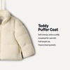 Amazon Essentials x Sofia Grainge Unisex Toddlers and Babies’ Teddy Puffer Jacket, Winter Coat, Fleece Lined(Ivory)