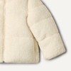 Amazon Essentials x Sofia Grainge Unisex Toddlers and Babies’ Teddy Puffer Jacket, Winter Coat, Fleece Lined(Ivory)