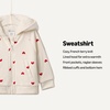 Amazon Essentials x Sofia Grainge Unisex Toddlers and Babies’ Zip Hoodie Sweatshirt(Ivory Red Hearts)