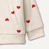 Amazon Essentials x Sofia Grainge Unisex Toddlers and Babies’ Zip Hoodie Sweatshirt(Ivory Red Hearts)