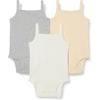 Amazon Essentials Baby Girls’ Cotton Sleeveless Bodysuits, Baby Clothes, Pack of 3(Neutrals)