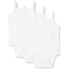Amazon Essentials Baby Girls’ Cotton Sleeveless Bodysuits, Baby Clothes, Pack of 3(White)