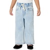 Amazon Essentials Baby Girls’ Soft Stretch Relaxed-Fit Wide Leg Jeans(Classic Light Wash)
