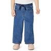 Amazon Essentials Baby Girls’ Soft Stretch Relaxed-Fit Wide Leg Jeans(Medium Blue Vintage)