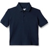 Amazon Essentials Boys and Toddlers’ Cotton Spandex Pique Polo Shirt, Breathable Stretch Knit(Navy)