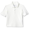 Amazon Essentials Boys and Toddlers’ Cotton Spandex Pique Polo Shirt, Breathable Stretch Knit(White)