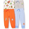 Amazon Essentials Disney | Marvel | Star Wars Toddler and Baby Boys’ Cotton Knit Jogger Pants, Multipacks(Blue Stripe/Grey/Orange/White Toy Story Friends)