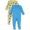 Amazon Essentials Disney | Marvel | Star Wars Unisex Babies’ Snug-Fit Cotton Footed Sleepers, Multipacks(2-pack Marvel Black Panther)