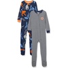 Amazon Essentials Disney | Marvel | Star Wars Unisex Babies’ Snug-Fit Cotton Footed Sleepers, Multipacks(2-pack Marvel Captain America)