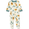 Amazon Essentials Disney | Marvel | Star Wars Unisex Babies’ Snug-Fit Cotton Footed Sleepers, Multipacks(Pooh Holiday Forest – Sleep & Play)