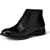 Amazon Essentials Men’s Cap Toe Lace Up Ankle Dress Boots(Black)