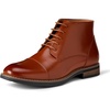 Amazon Essentials Men’s Cap Toe Lace Up Ankle Dress Boots(Dark Tan)