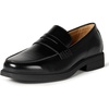 Amazon Essentials Men’s Classic Penny Loafers Dress Shoes(Black Faux Leather)