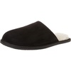 Amazon Essentials Men’s Cozy Non Slip House Slippers(Black Microsuede)